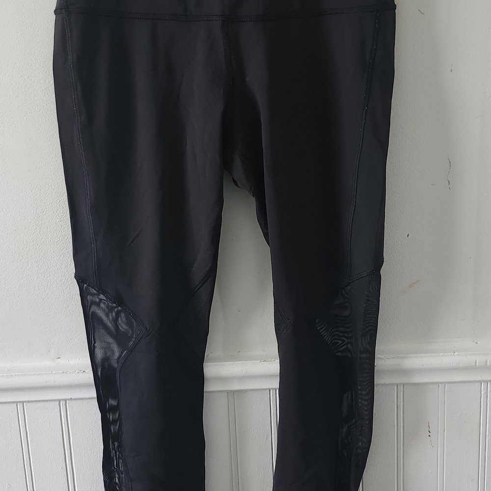 lululemon athletica Black Mesh-Panel High-Rise Leggings